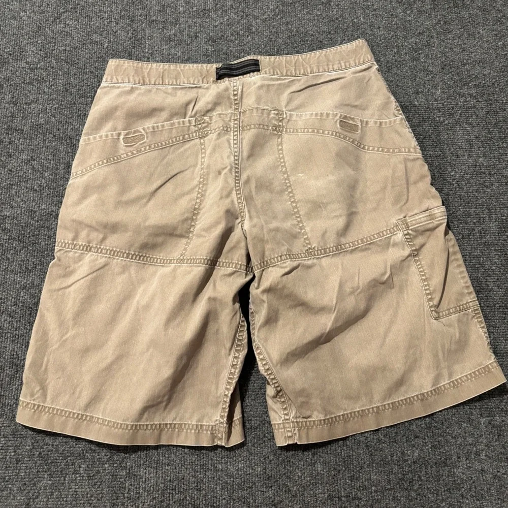 Mountain Hardwear Mens Tan Khaki Hiking Cargo Shorts Belted 32